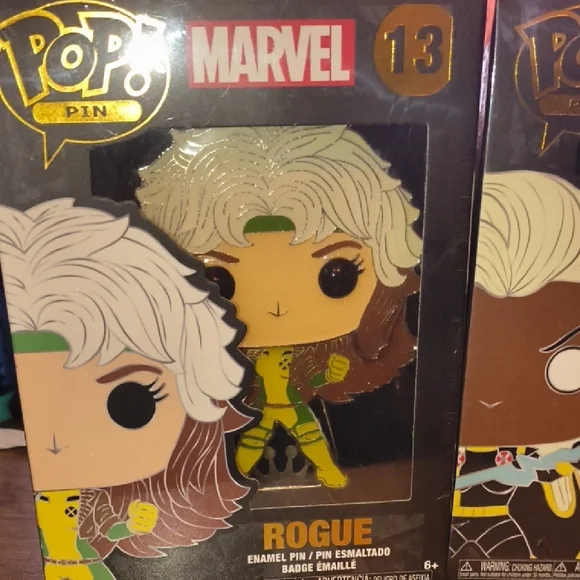 Funko Pop! Marvel X-Men Enamel Pins - Storm #12 & Rogue #13 (Set of 2) - Picture 8 of 10